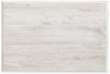 Signature Design by Ashley Paxberry Boho 2 Drawer Nightstand with 2 Slim-Profile USB Charging Ports, 29.21" Tall, Whitewash