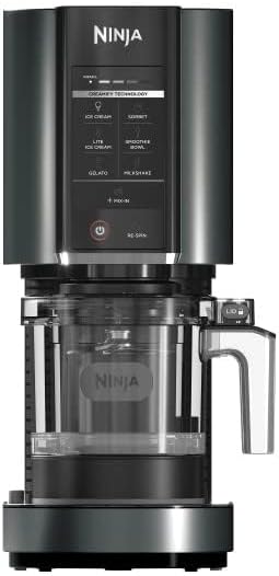Ninja CREAMi Ice Cream, Sorbet, Milkshake Maker + 3 CREAMi Pints, Black