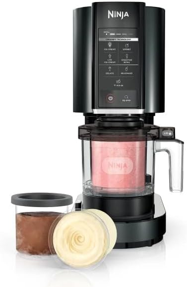 Ninja CREAMi Ice Cream, Sorbet, Milkshake Maker + 3 CREAMi Pints, Black