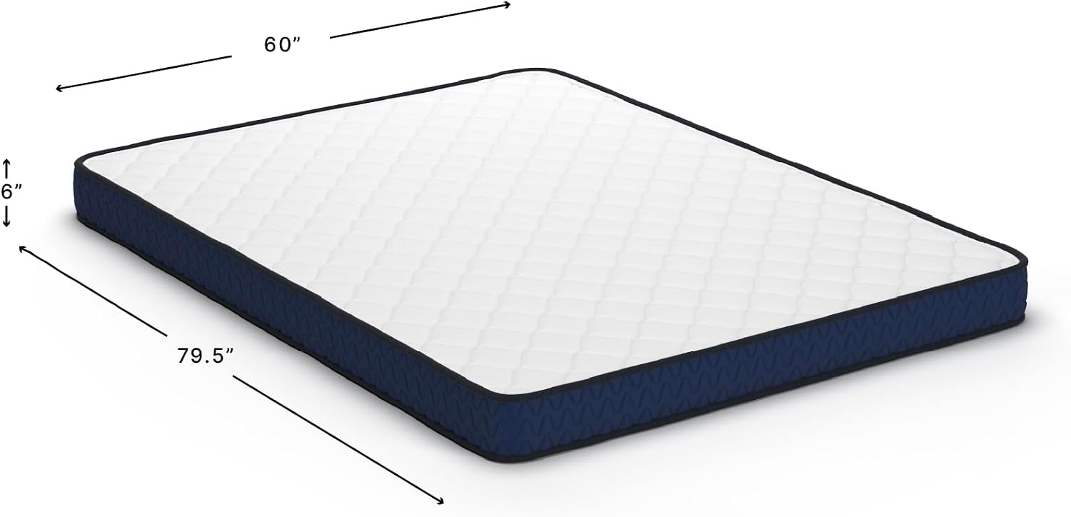 Signature Design by Ashley Queen Size Medium Firm 6 Inch Memory Foam Mattress with Breathable Quilted Cover, Fiberglass-Free, Mattress in A Box