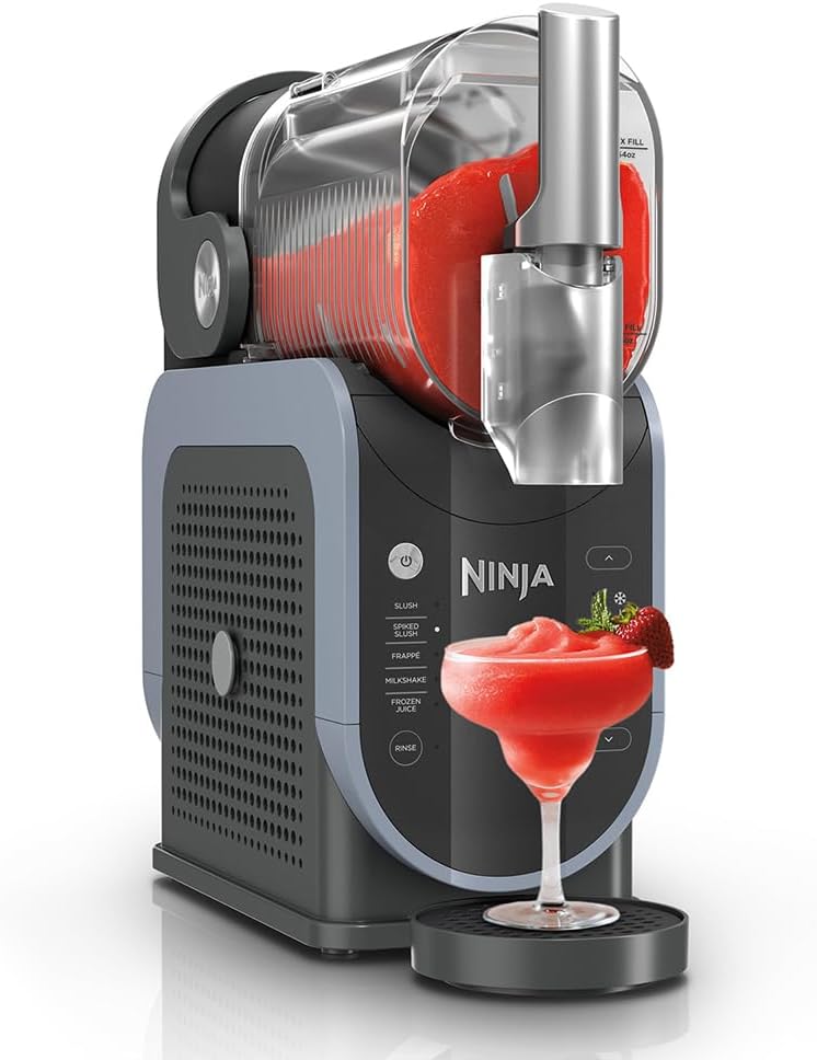 Ninja FS301 SLUSHi 88 oz. Frozen Drink & Slushie Machine (Renewed) Bundle with Ninja SLUSHi Travel Party Tote Black