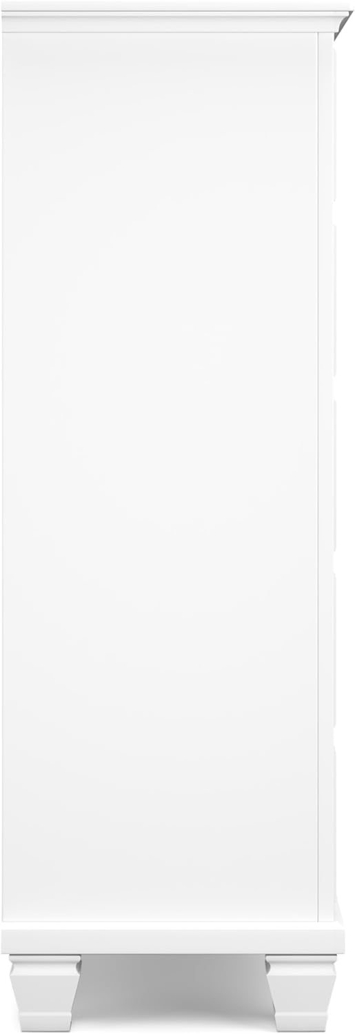 Signature Design by Ashley Fortman Casual 5 Drawer Chest for Bedroom, White