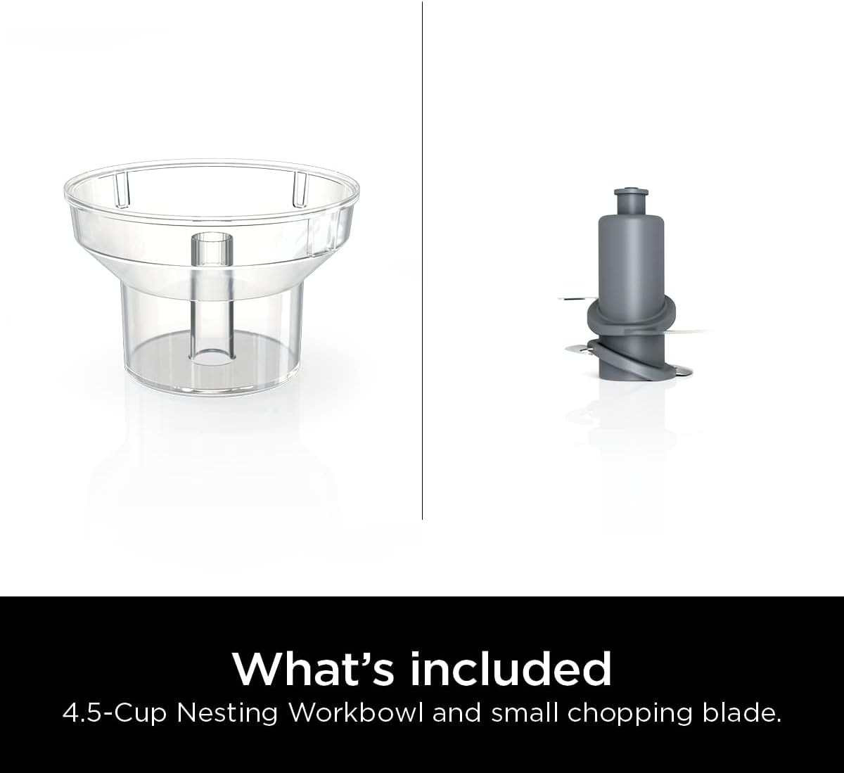 Ninja XSKBWLNBWL Professional XL Food Processor 4.5-Cup Nesting Work Bowl Kit, Compatible with NF701, Gray