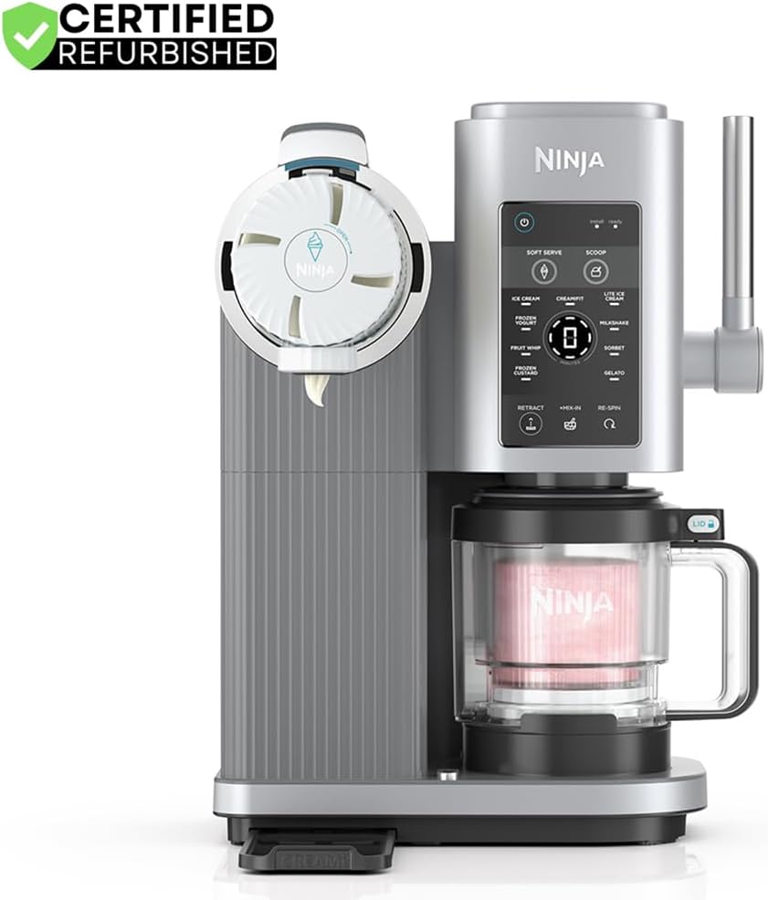 Ninja NC701 CREAMi Swirl 13-in-1 Soft Serve Ice Cream Machine (Renewed) Bundle with 2 YR CPS Enhanced Protection Pack