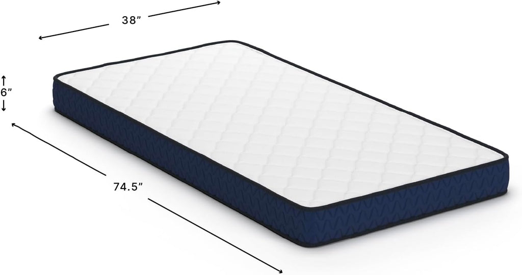 Signature Design by Ashley Twin Size Firm 6" Memory Foam Mattress, Super Soft Foam with Breathable Quilted Cover, Fiberglass-Free, Mattress in A Box, Adjustable Base Compatible, Limited Warranty