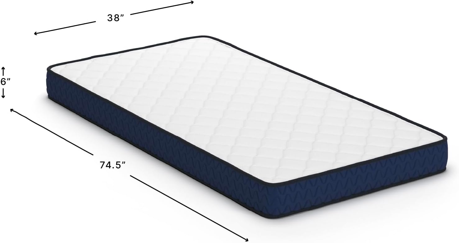 Signature Design by Ashley Twin Size Firm 6" Memory Foam Mattress, Super Soft Foam with Breathable Quilted Cover, Fiberglass-Free, Mattress in A Box, Adjustable Base Compatible, Limited Warranty