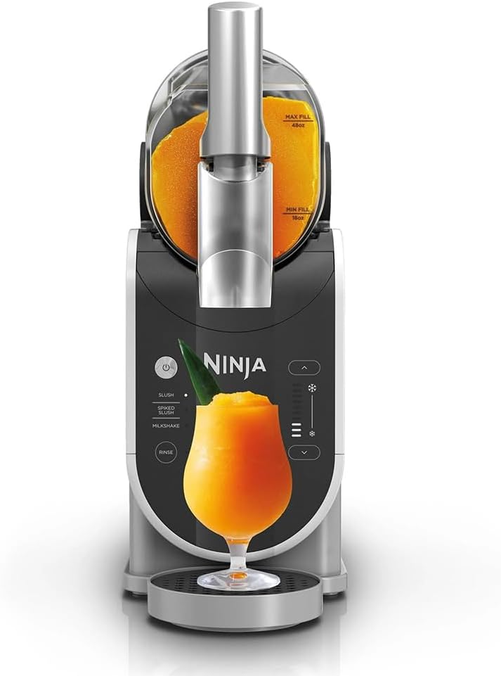 Ninja FS300 SLUSHi 72oz. Frozen Drink & Slushie Machine (Renewed) Bundle with Ninja SLUSHi Travel Party Tote Black