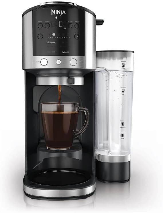 Ninja Espresso & Coffee Maker & Barista System, 3 Espresso Brew Styles, Single-Serve Coffee & Nespresso Capsule Compatible, Built-in Frother, Espresso, Cappuccino & Latte Maker, Black, CFN601