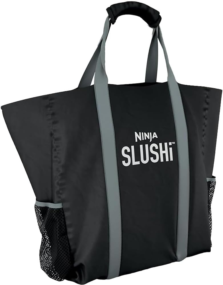 Ninja FS300 SLUSHi 72oz. Frozen Drink & Slushie Machine (Renewed) Bundle with Ninja SLUSHi Travel Party Tote Black