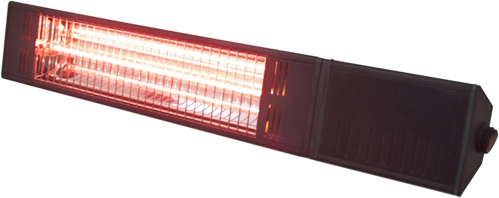 Westinghouse Outdoor Electric Wall Mounted Heater, Dust & Water Resistant, Includes Wall, Ceiling, & Deck Rail Mounts + Remote Control, Infrared Patio Heater for Terrace, Backyard, Balcony, & More