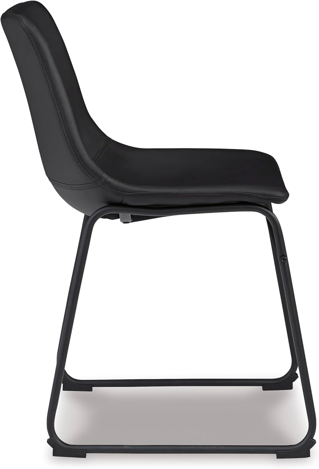 Signature Design by Ashley Centiar Mid Century Dining Room Bucket Chair, 2 Count, Black