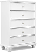 Signature Design by Ashley Fortman Casual 5 Drawer Chest for Bedroom, White