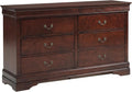 Signature Design by Ashley Alisdair Traditional 6 Drawer Dresser, Dark Brown