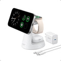 Anker MagSafe Charger Compatible, MagGo 3-in-1 Charging Station, Nano Charging Stand, Qi2 Certified 15W Magnetic Wireless Charger Dock, for iPhone 17/16/15/14, Apple Watch, AirPods (Adapter Included)