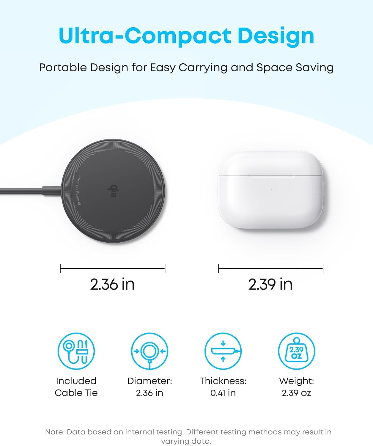 Anker Zolo Magnetic Wireless Charger, Qi2 Certified 15W MagSafe-Compatible Wireless Charging Pad, for iPhone 17/16/15 Series, AirPods, and More (Not for Pixel, Adapter Not Included) (Black, 2 Pack)