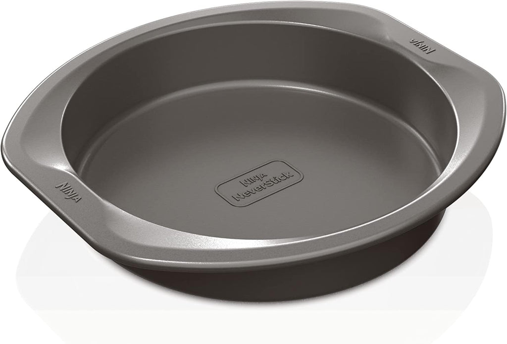 Ninja B30309 Foodi NeverStick Premium 9 inch Round Cake Pan, Nonstick, Oven Safe up to 500⁰F, Dishwasher Safe, Grey