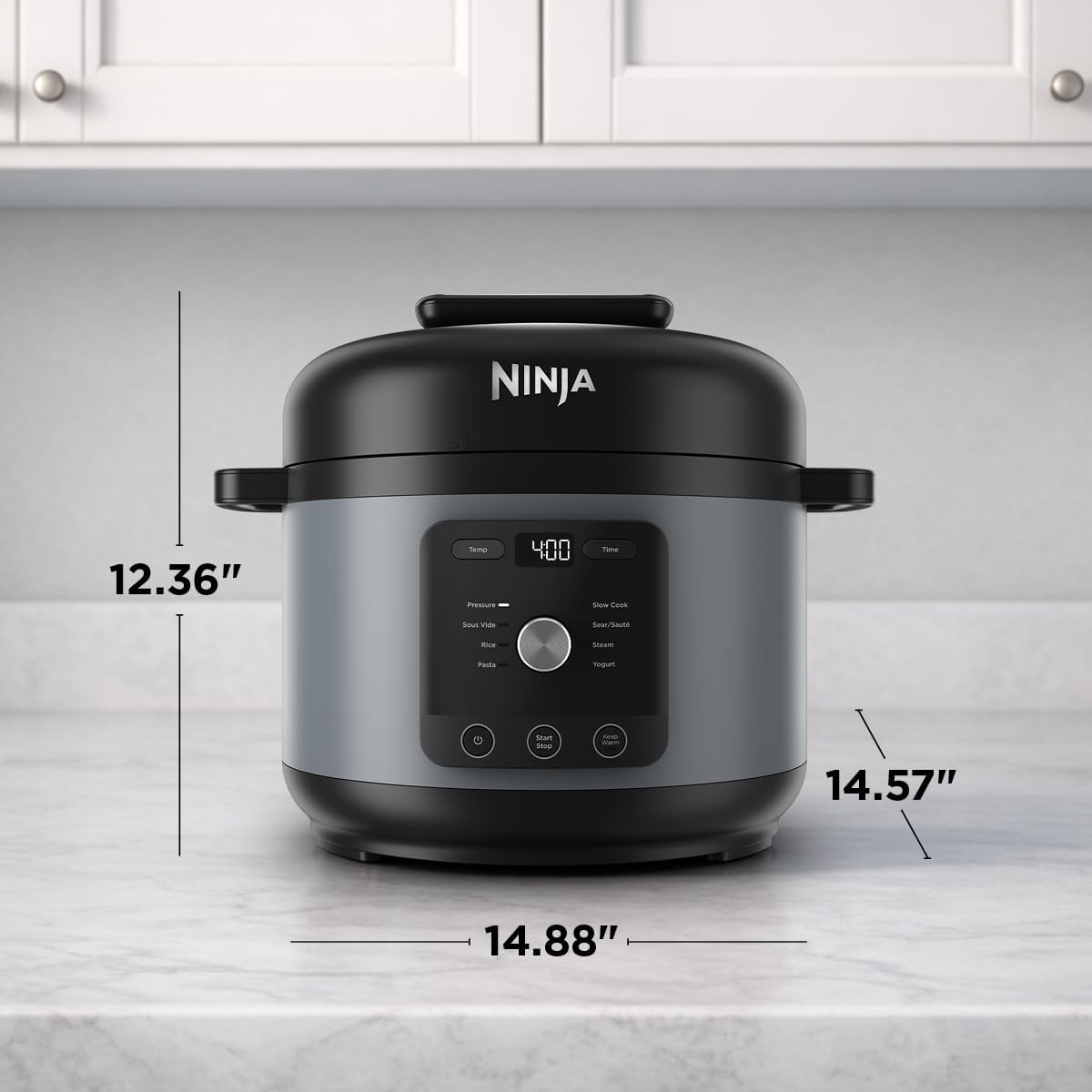 Ninja HyperHeat 9-in-1 Electric Pressure Cooker | 6.5 Qt Multi Cooker with Sear/Sauté, Slow Cooker, Rice Cooker, Sous Vide | 1200W | Fast Cooking, PFAS-Free Pot | Stone Purple | PC201SP