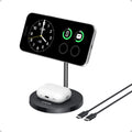 Anker MagGo 2-in-1 MagSafe Compatible Qi2 15W Wireless Charging Stand | Qi2 Certified, Fast Charging, Wireless Charger for iPhone 17, AirPods Pro, and More (Black, Adapter Not Included)