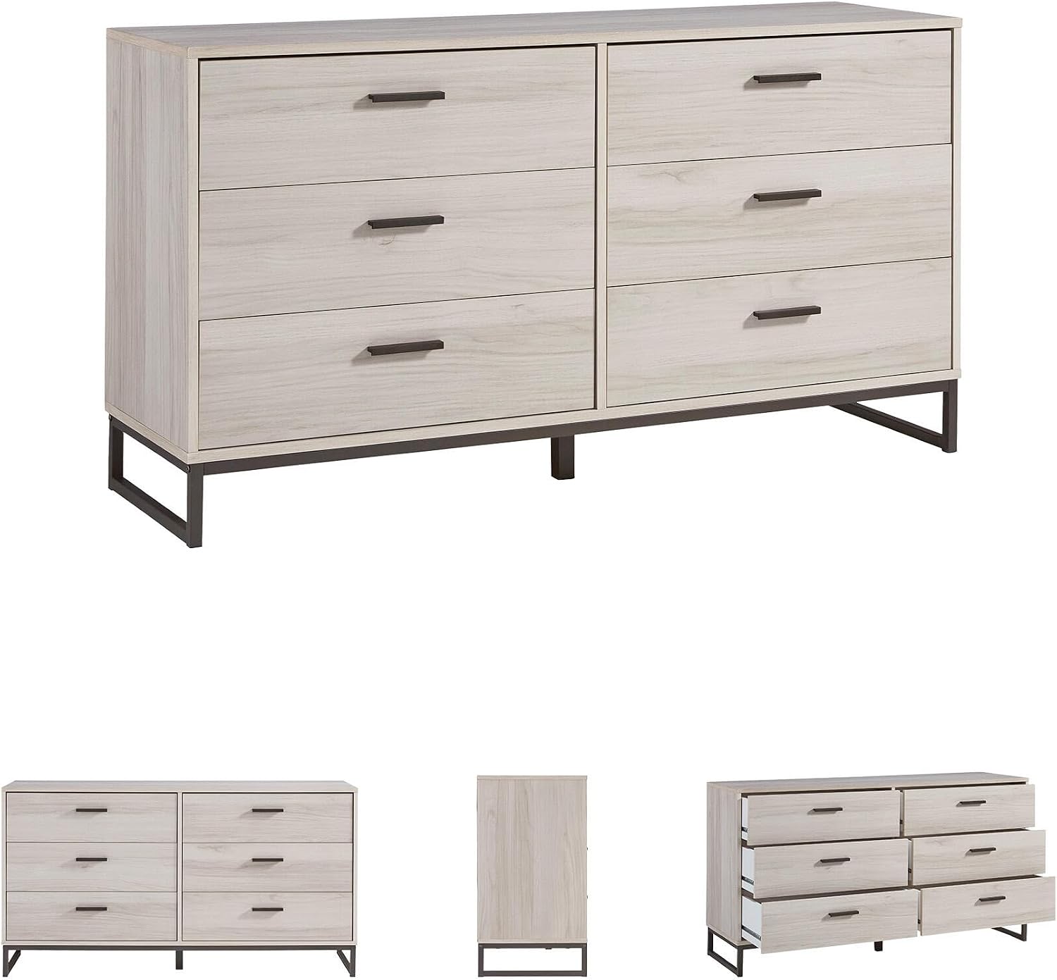 Signature Design by Ashley Socalle 6 Drawer 59" Dresser, Beige