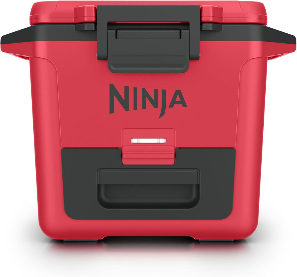 Ninja FrostVault 30qt Hard Cooler with Dry Zone | Integrated Fridge-Temp Dry Storage Drawer | Premium Heavy-Duty Insulated Cooler | Keeps Ice Cold for Days | True Red | FB131RD1