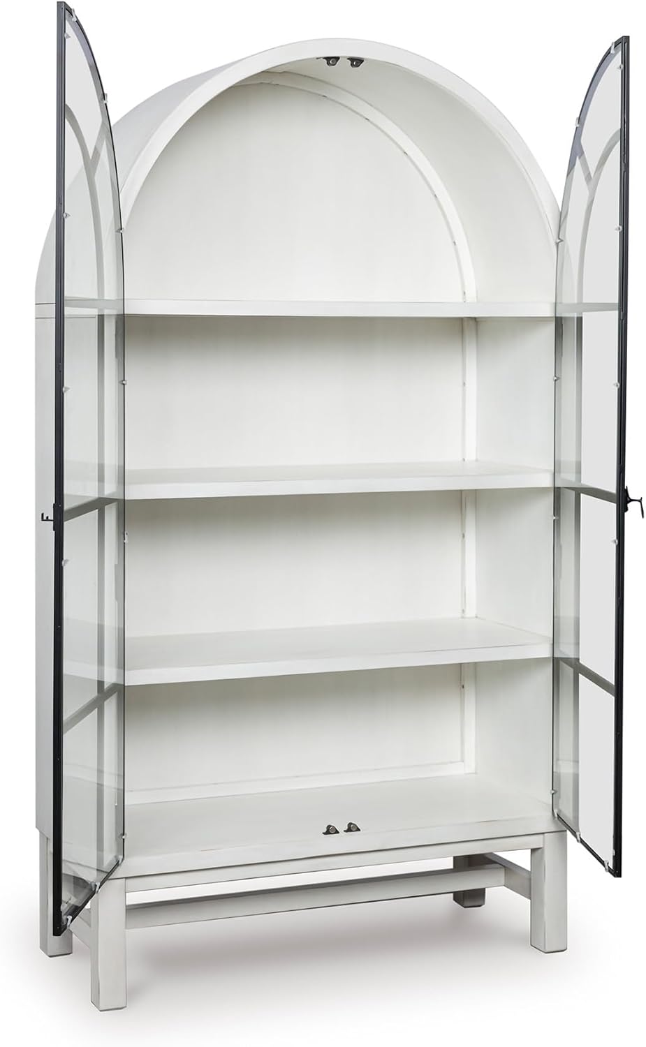 Signature Design by Ashley Chadworth Classic Display Cabinet with Anti-Tipping, White & Black