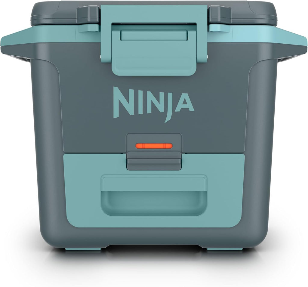 Ninja FrostVault 30qt Hard Cooler with Dry Zone | Integrated Fridge-Temp Dry Storage Drawer | Premium Heavy-Duty Insulated Cooler | Keeps Ice Cold for Days | Halocline Green | FB131TL