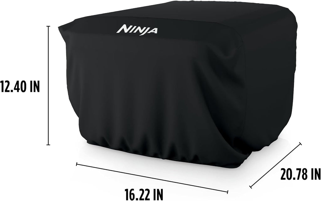 Ninja Grill Cover for Artisan Outdoor Pizza Oven, Compatible with MO200 Series, UV & Water Resistant, Anti-Fade Fabric, Lightweight, 20.78" x 16.22" x 12.4", Black, XSKMOCVR