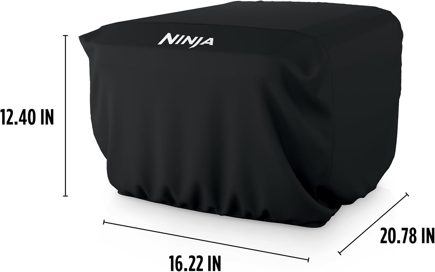 Ninja Grill Cover for Artisan Outdoor Pizza Oven, Compatible with MO200 Series, UV & Water Resistant, Anti-Fade Fabric, Lightweight, 20.78" x 16.22" x 12.4", Black, XSKMOCVR