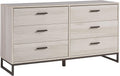 Signature Design by Ashley Socalle 6 Drawer 59" Dresser, Beige