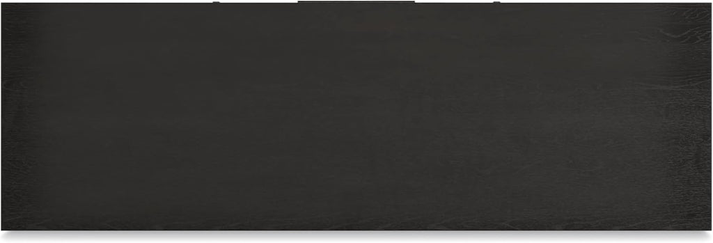 Signature Design by Ashley Galliden Urban 2-Door Dining Server with Reversible Wine Rack Shelf, Adjustable Shelves and Felt-Lined Drawer, Black & Light Brown