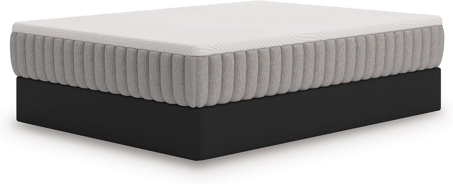 Signature Design by Ashley Terra Sleep Firm 12 Inch Antimicrobial Natural Talalay Latex Foam Hybrid Mattress with Temperature Regulating for Pressure Relief, Queen, Fiberglass-Free, Mattress in A Box