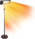 Westinghouse Outdoor Electric Patio Heater, Water Resistant, 44-73" Height Adjustable, Overheat Protection, Auto Shut Off Tip Over Switch, Pole Mounted Infrared Heater for Backyard, Deck, & More