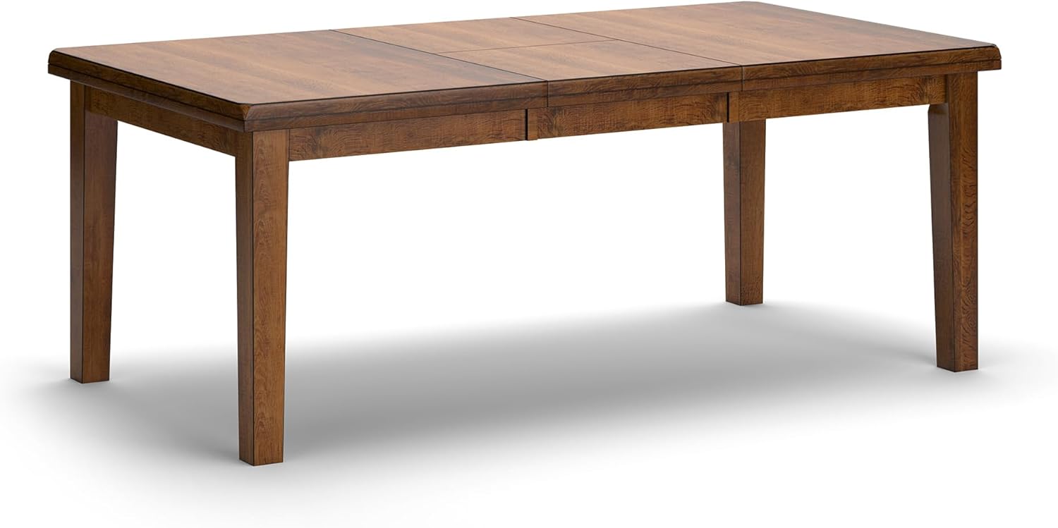 Signature Design by Ashley Ralene Extendable Dining Table, With Butterfly Leaf Seats 6-8, Wood Dining Room Table for Family Meals, Burnished Brown 42 x 60-78 Inch