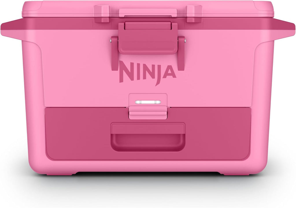 Ninja FrostVault 50qt Hard Cooler with Dry Zone | Integrated Fridge-Temp Dry Storage Drawer | Premium Heavy-Duty Insulated Cooler | Keeps Ice Cold for Days | Strawberry Rhubarb | FB151BP