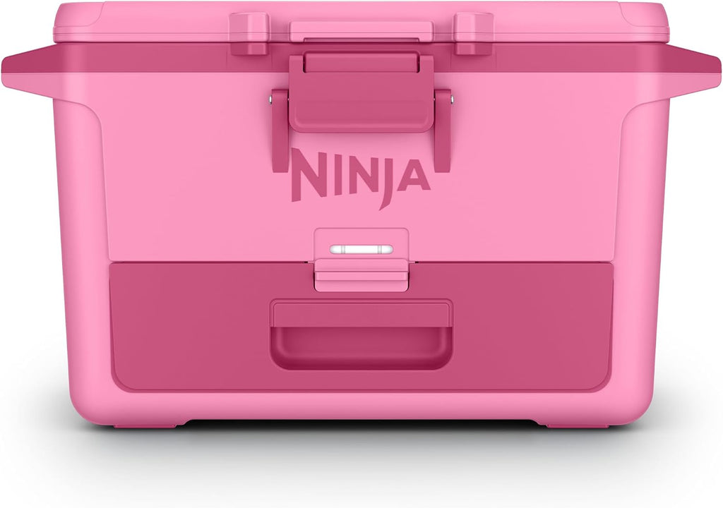Ninja FrostVault 50qt Hard Cooler with Dry Zone | Integrated Fridge-Temp Dry Storage Drawer | Premium Heavy-Duty Insulated Cooler | Keeps Ice Cold for Days | Strawberry Rhubarb | FB151BP