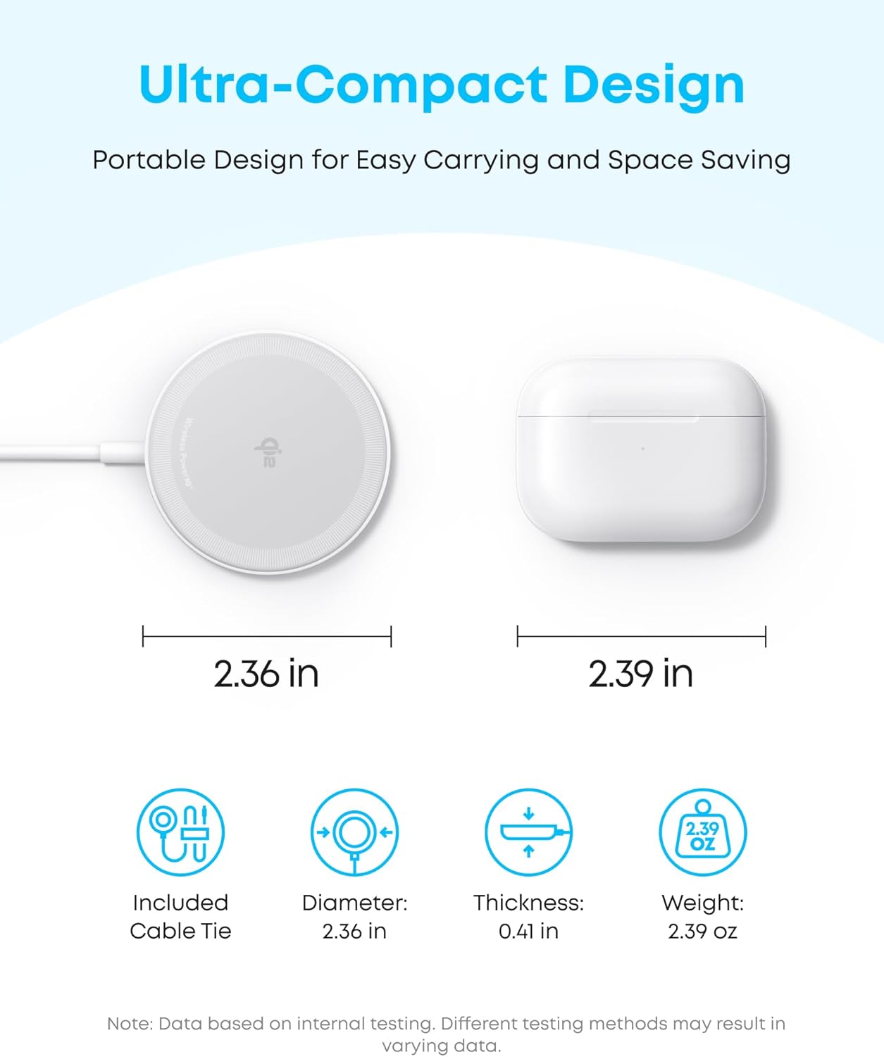 Anker Zolo Magnetic Wireless Charger, Qi2 Certified 15W MagSafe-Compatible Wireless Charging Pad, for iPhone 17/16/15/14/13/12 Series, AirPods, and More (1 Pack, Not for Pixel, Adapter Not Included)