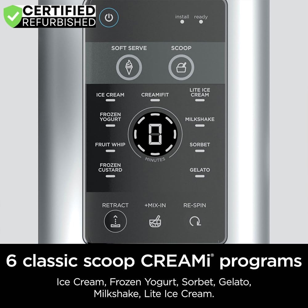 Ninja NC701 CREAMi Swirl 13-in-1 Soft Serve Ice Cream Machine (Renewed) Bundle with 2 YR CPS Enhanced Protection Pack