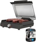 Ninja GR100 Sizzle Smokeless Indoor Grill (Renewed) Bundle with 2 Year Enhanced Protection Pack
