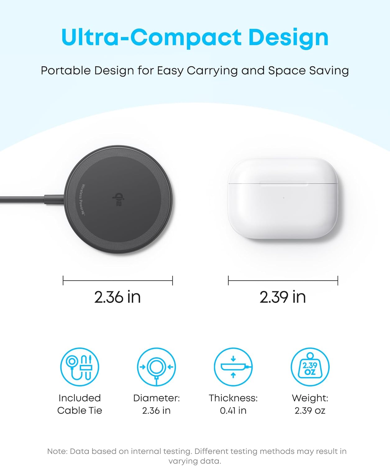 Anker Zolo Magnetic Wireless Charger, Qi2 Certified 15W MagSafe-Compatible Wireless Charging Pad, for iPhone 17/16/15/14/13/12 Series, AirPods, and More (1 Pack, Not for Pixel, Adapter Not Included)