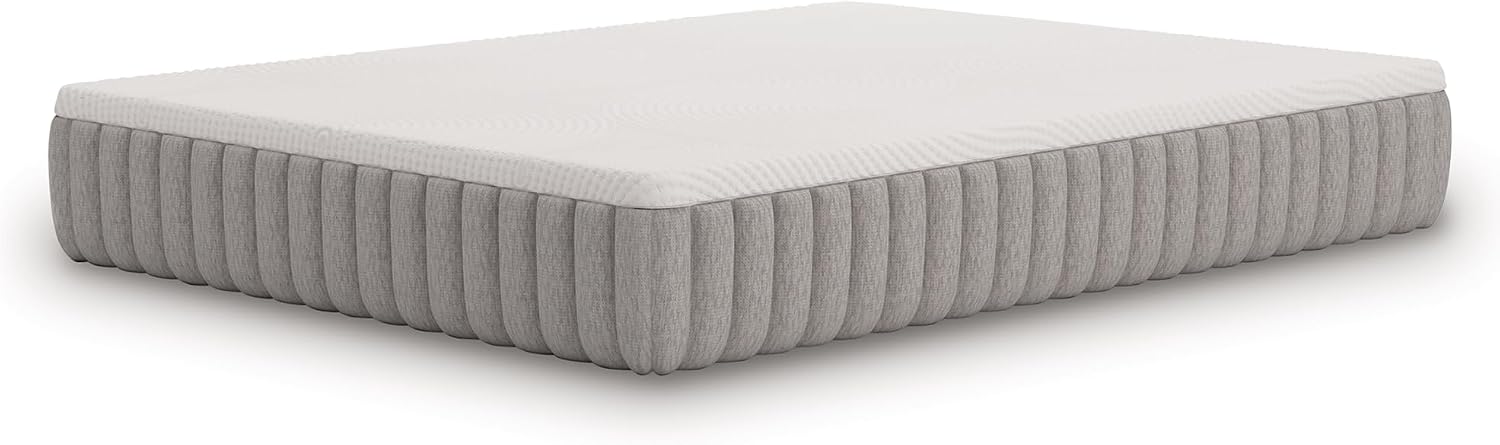 Signature Design by Ashley Terra Sleep Firm 12 Inch Antimicrobial Natural Talalay Latex Foam Hybrid Mattress with Temperature Regulating for Pressure Relief, Queen, Fiberglass-Free, Mattress in A Box