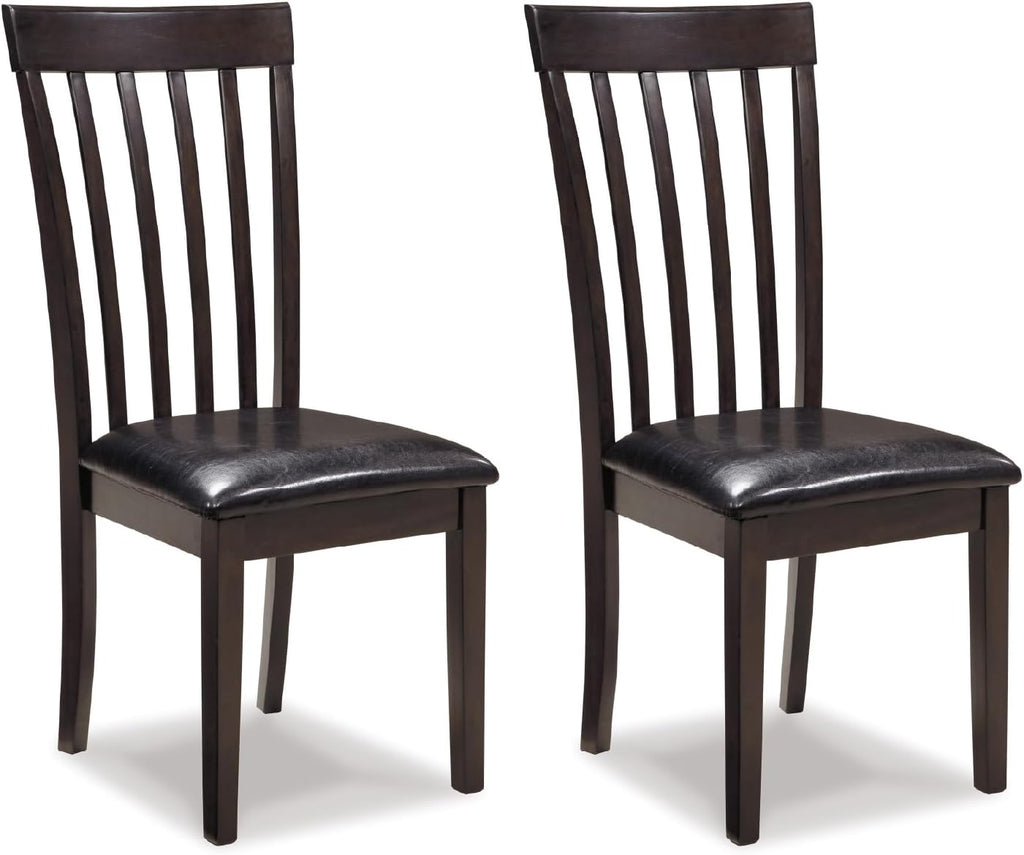 Signature Design by Ashley Hammis Rake Back Dining Room Chair, Set of 2, Dark Brown