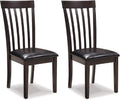 Signature Design by Ashley Hammis Rake Back Dining Room Chair, Set of 2, Dark Brown