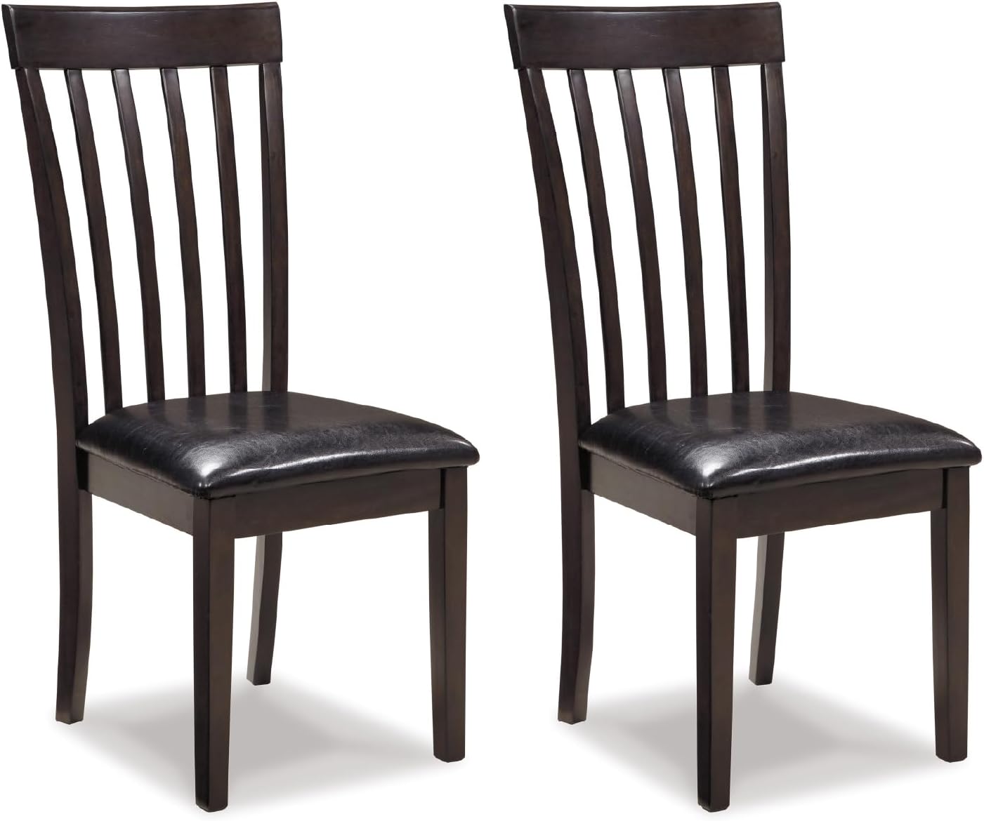 Signature Design by Ashley Hammis Rake Back Dining Room Chair, Set of 2, Dark Brown