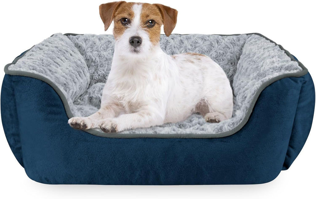 JOEJOY Rectangle Dog Bed for Large Medium Small Dogs - Washable Orthopedic Sofa Bed, Soft Breathable Puppy & Pet Cuddler, Durable Calming Dog Bed with Anti-Slip Bottom, Multiple Sizes, Beige