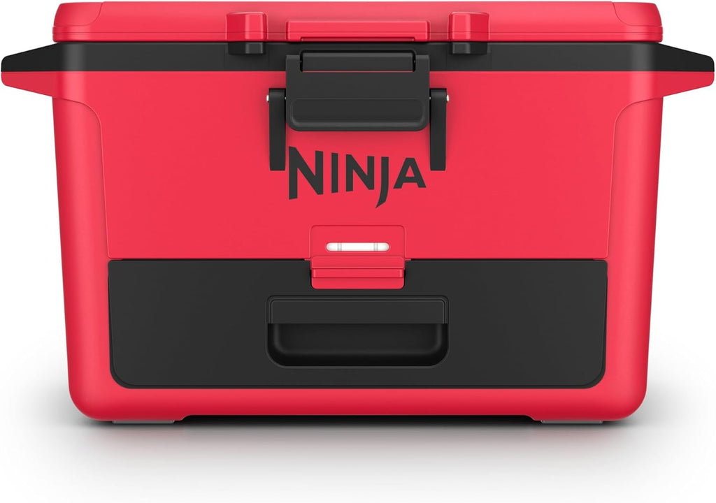 Ninja FrostVault 50qt Hard Cooler with Dry Zone | Integrated Fridge-Temp Dry Storage Drawer | Premium Heavy-Duty Insulated Cooler | Keeps Ice Cold for Days | True Red | FB151RD1