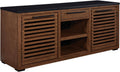 Signature Design by Ashley Kallari Casual Credenza with Anti-Tipping and Adjustable Shelf, Dark Brown & Black