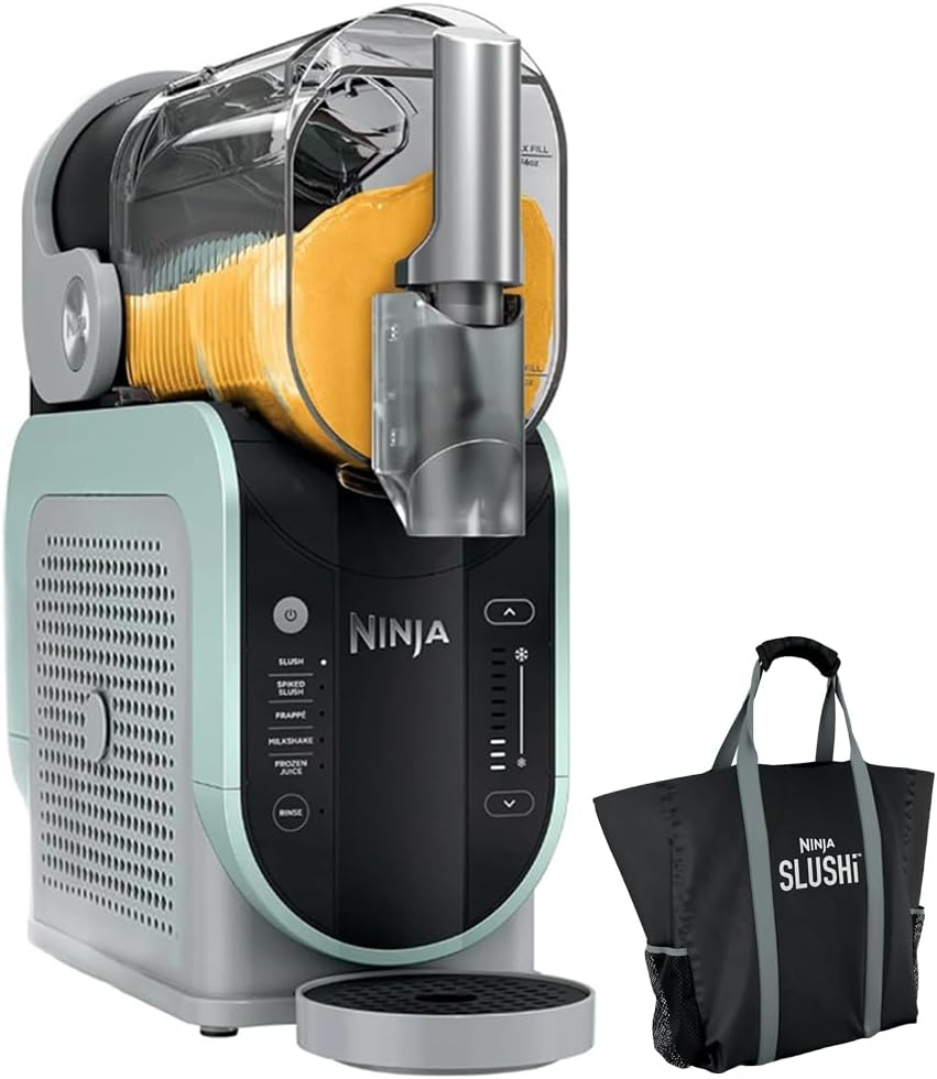 Ninja FS305CO SLUSHi RapidChill Technology Frozen Drink & Slushie Machine 96 OZ (Renewed) Bundle with Ninja SLUSHi Travel Party Tote Black