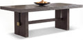 Signature Design by Ashley Burkhaus Rectangle Dining Room Extension Table, Removable Center Leaf, Seats up to 8, Wood, 40" W x 90" D x 30.25" H, Dark Brown