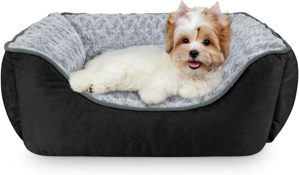 JOEJOY Rectangle Dog Bed for Large Medium Small Dogs - Washable Orthopedic Sofa Bed, Soft Breathable Puppy & Pet Cuddler, Durable Calming Dog Bed with Anti-Slip Bottom, Multiple Sizes, Beige