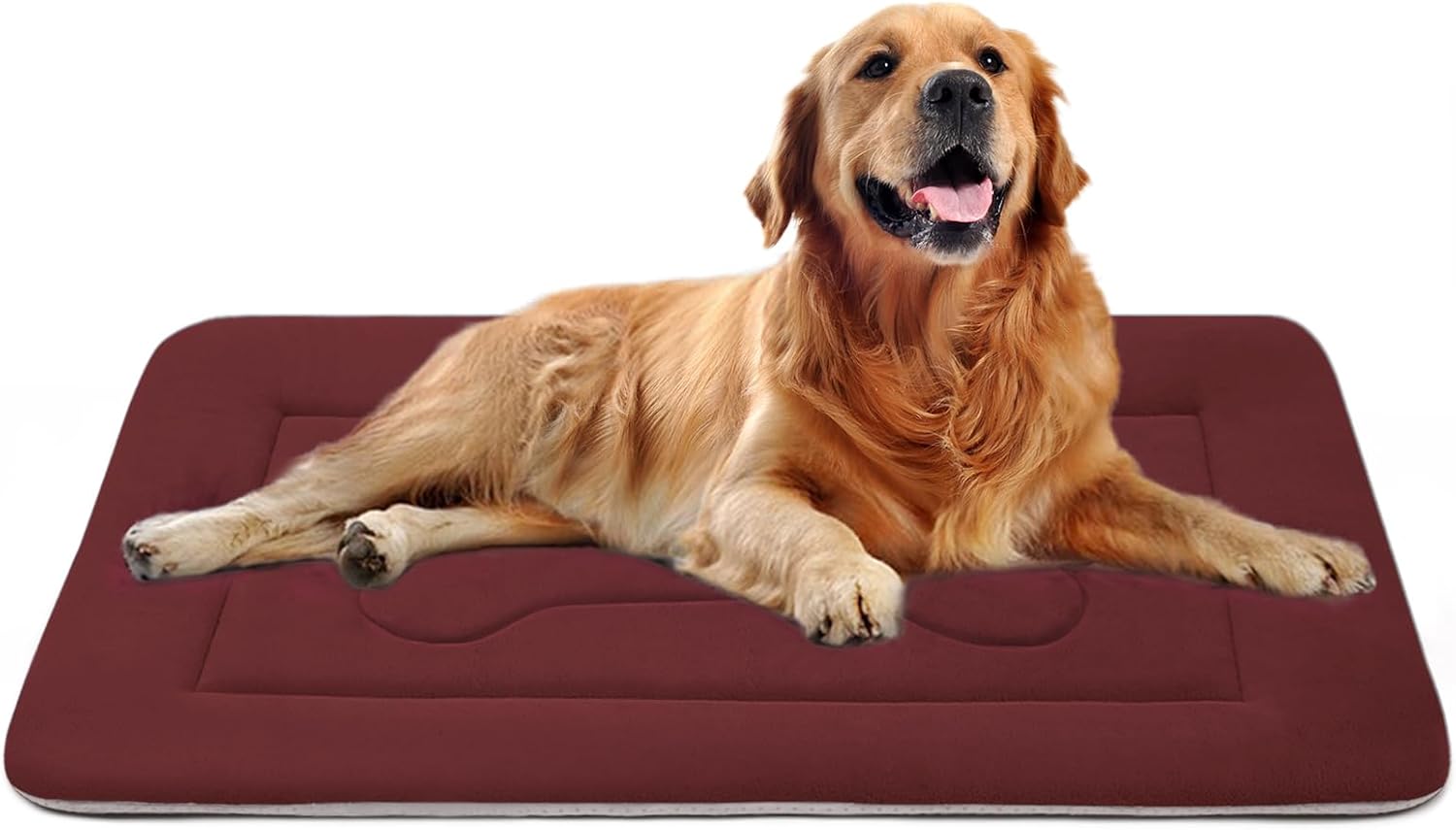 Large Dog Bed Soft Dog Crate Pad Mat, 42 in Non-Slip Bottom Washable Dog Sleeping Mattress Pet Beds Cat Bed Kennel Pad, Dark Blue Gray